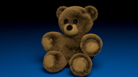Fabric bear teddy. Free illustration for personal and commercial use.