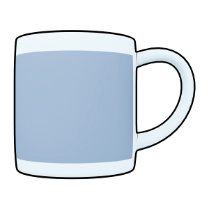 Blue coffee tea. Free illustration for personal and commercial use.