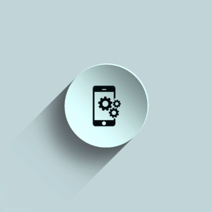 Mobile application phone. Free illustration for personal and commercial use.