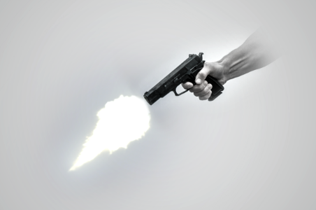 Weapon execution muzzle blast. Free illustration for personal and commercial use.