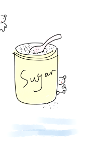 Sugar bear spoon. Free illustration for personal and commercial use.