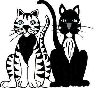 Pet animals black. Free illustration for personal and commercial use.