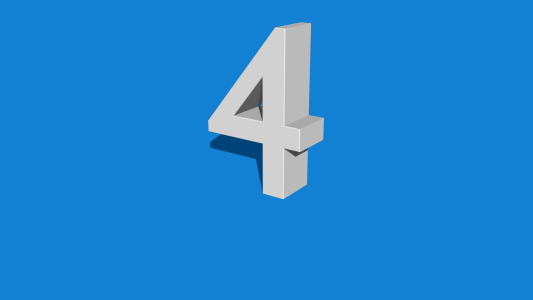 4 digit 3d. Free illustration for personal and commercial use.