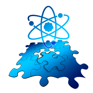 Electron neutron nuclear power. Free illustration for personal and commercial use.
