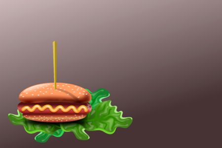 Bread sausage lettuce. Free illustration for personal and commercial use.