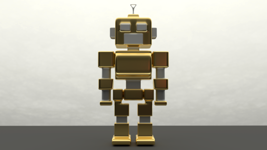Android machinery toy robot. Free illustration for personal and commercial use.