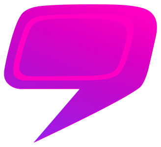 Purple icon speech. Free illustration for personal and commercial use.