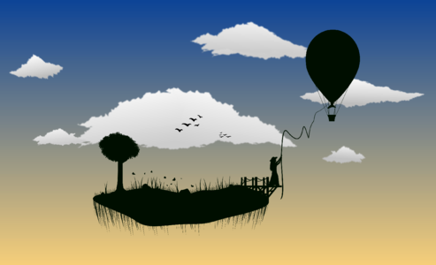 Float balloon dream. Free illustration for personal and commercial use.
