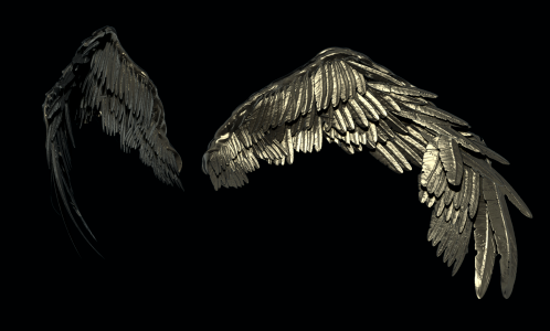 Wings silver Free illustrations. Free illustration for personal and commercial use.