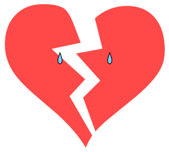 Heart alone sad face. Free illustration for personal and commercial use.