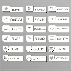 Icon set computer. Free illustration for personal and commercial use.