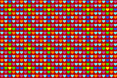 Desktop hearts abstract. Free illustration for personal and commercial use.