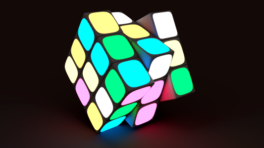 Puzzle toy square. Free illustration for personal and commercial use.