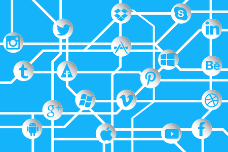 Internet social social network. Free illustration for personal and commercial use.