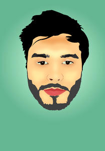 Facial avatar portrait. Free illustration for personal and commercial use.