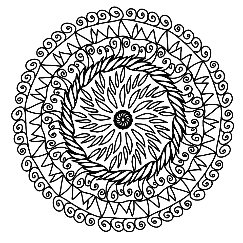 Coloring page mandala coloring. Free illustration for personal and commercial use.