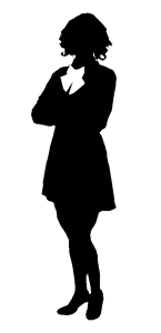 Business people silhouette woman silhouette business professional. Free illustration for personal and commercial use.