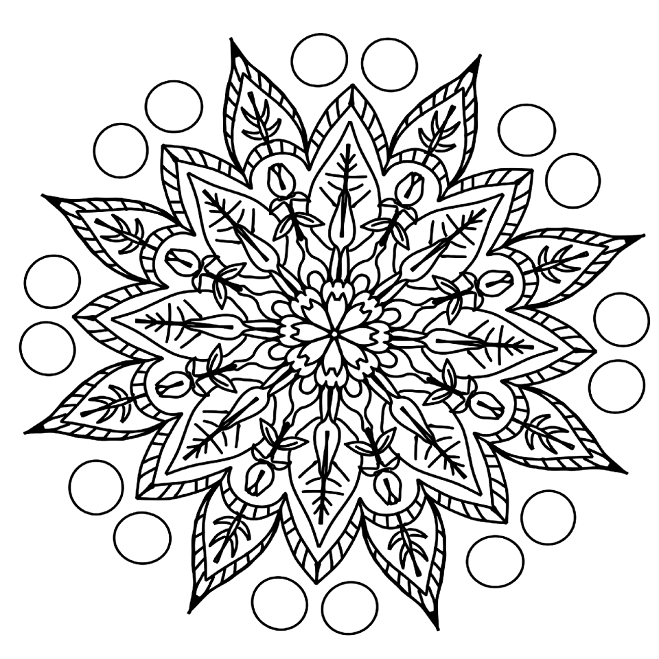 Coloring page mandala coloring. Free illustration for personal and commercial use.