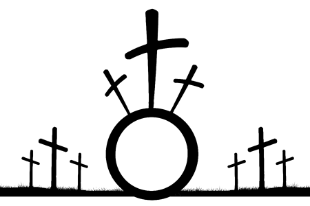 Crucifixion resurrection bible. Free illustration for personal and commercial use.