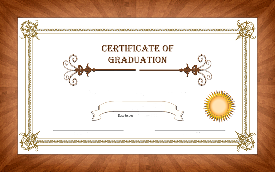 Frame diploma achievement. Free illustration for personal and commercial use.