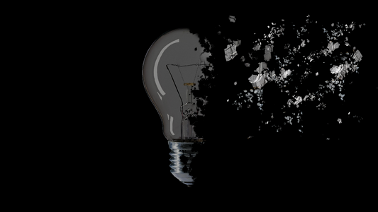 Bulb wallpaper destruction. Free illustration for personal and commercial use.