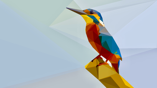 Eisvogel colorful polygon. Free illustration for personal and commercial use.