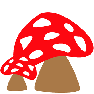 Forest porcini mushrooms king bolete. Free illustration for personal and commercial use.