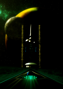 Forward planet spaceship. Free illustration for personal and commercial use.