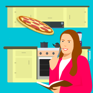 Woman smart woman smile woman cooking. Free illustration for personal and commercial use.