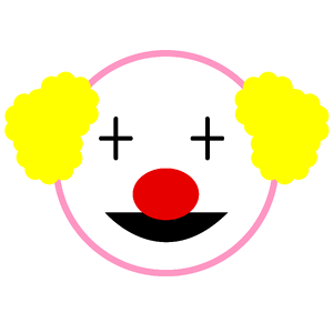 Icon clown red nose it. Free illustration for personal and commercial use.