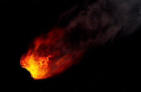 Disaster comet astronomy. Free illustration for personal and commercial use.