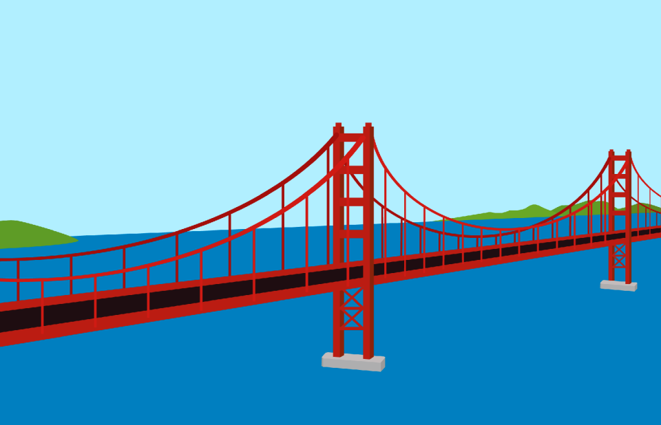 Francisco bridge Free illustrations. Free illustration for personal and commercial use.