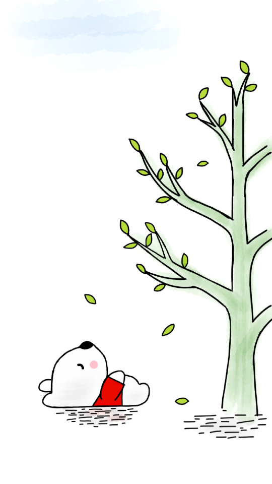 Sleeping under tree nap green tree. Free illustration for personal and commercial use.