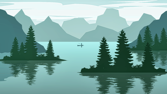 Lake mountain green. Free illustration for personal and commercial use.