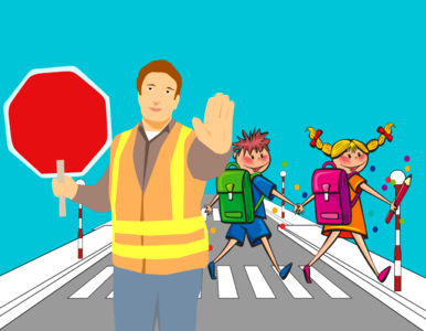 Pedestrian crossing traffic street. Free illustration for personal and commercial use.
