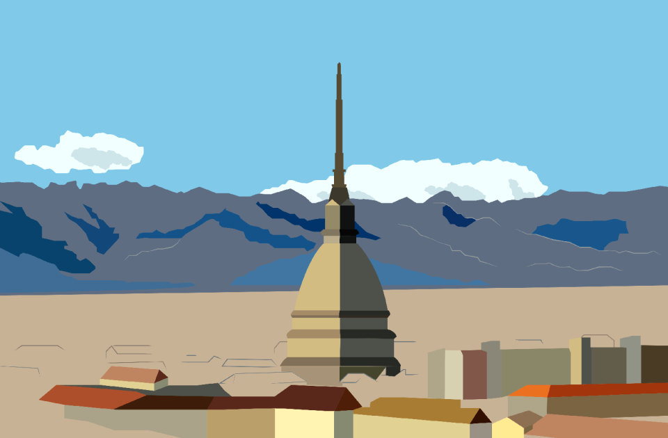 Panoramic landscape italy. Free illustration for personal and commercial use.