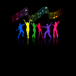Dancing party music. Free illustration for personal and commercial use.