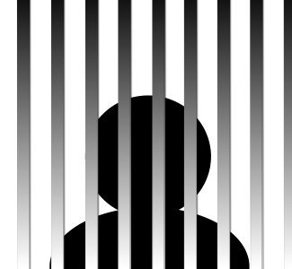 Criminal prison justice. Free illustration for personal and commercial use.