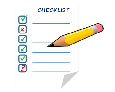 Check list note box. Free illustration for personal and commercial use.