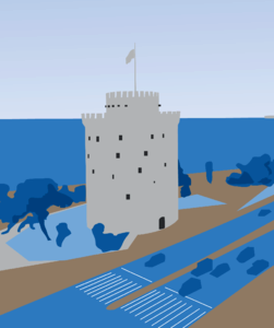Landmark greek salonica. Free illustration for personal and commercial use.
