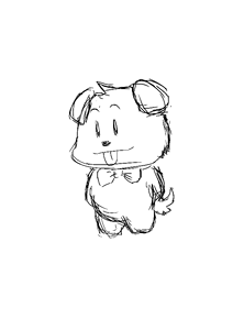 Drawing cute animal. Free illustration for personal and commercial use.
