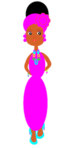 Female american woman. Free illustration for personal and commercial use.