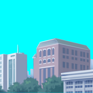 Scene office building district. Free illustration for personal and commercial use.
