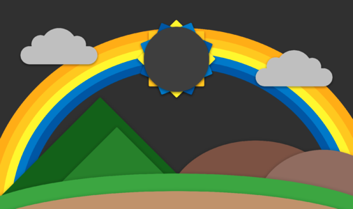 Rainbow sun Free illustrations. Free illustration for personal and commercial use.