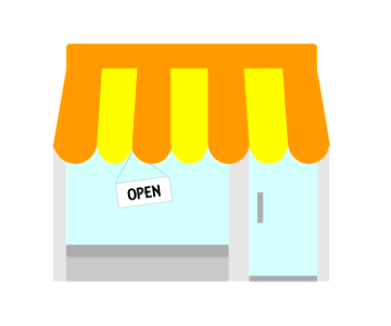 Store open icon. Free illustration for personal and commercial use.