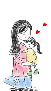 Love hug sweet. Free illustration for personal and commercial use.