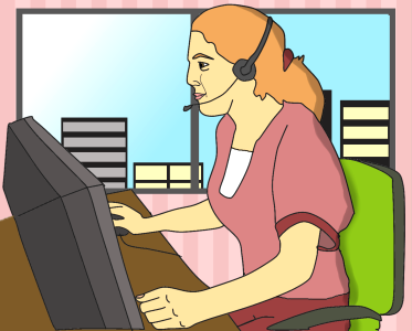 Work desktop employment. Free illustration for personal and commercial use.