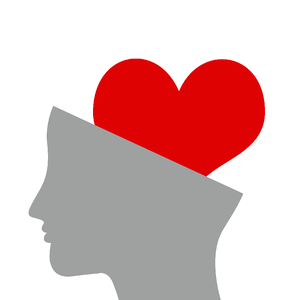 Heart feeling head. Free illustration for personal and commercial use.