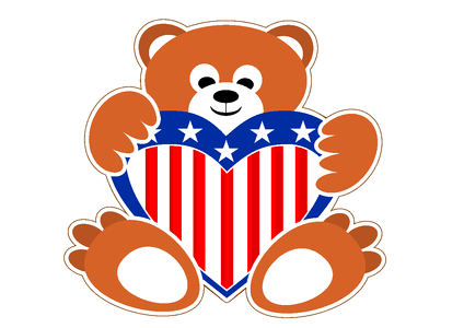 America teddy bear Free illustrations. Free illustration for personal and commercial use.