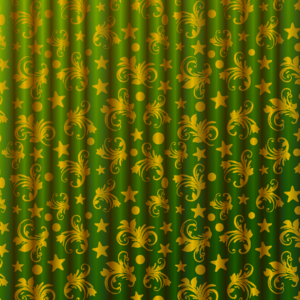 Curtain green gold. Free illustration for personal and commercial use.